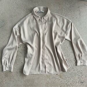 Zara satin button up